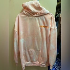 Tie-dye hoodie with pockets and embroidery